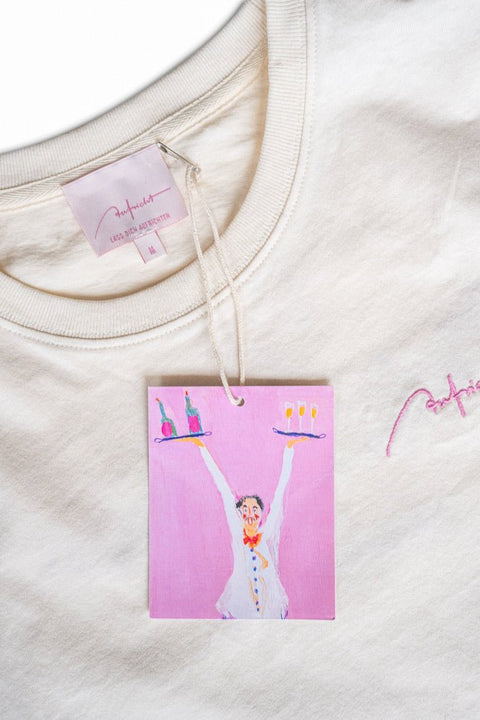 T-Shirt Creme "Fisch" Unisex - Weingut Aufricht